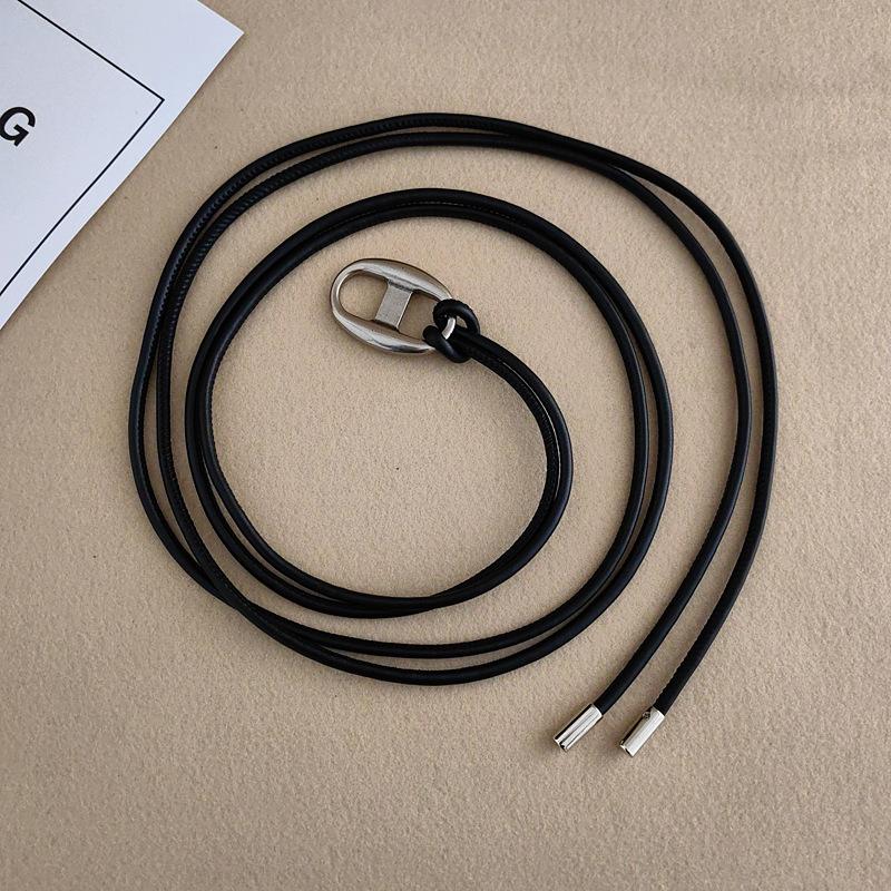 

Стиль Женский Минималистичный Тонкий Веревочный Пояс на Талию Металлическая Пряжка Платье Формирующий Пояс