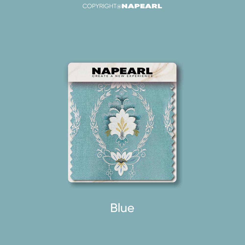 1ks NAPEARL Exotic Luxury Semi Blackout Modré vyšívané zatemňovací závěsy do obývacího pokoje Ložnice Domácí dekorace