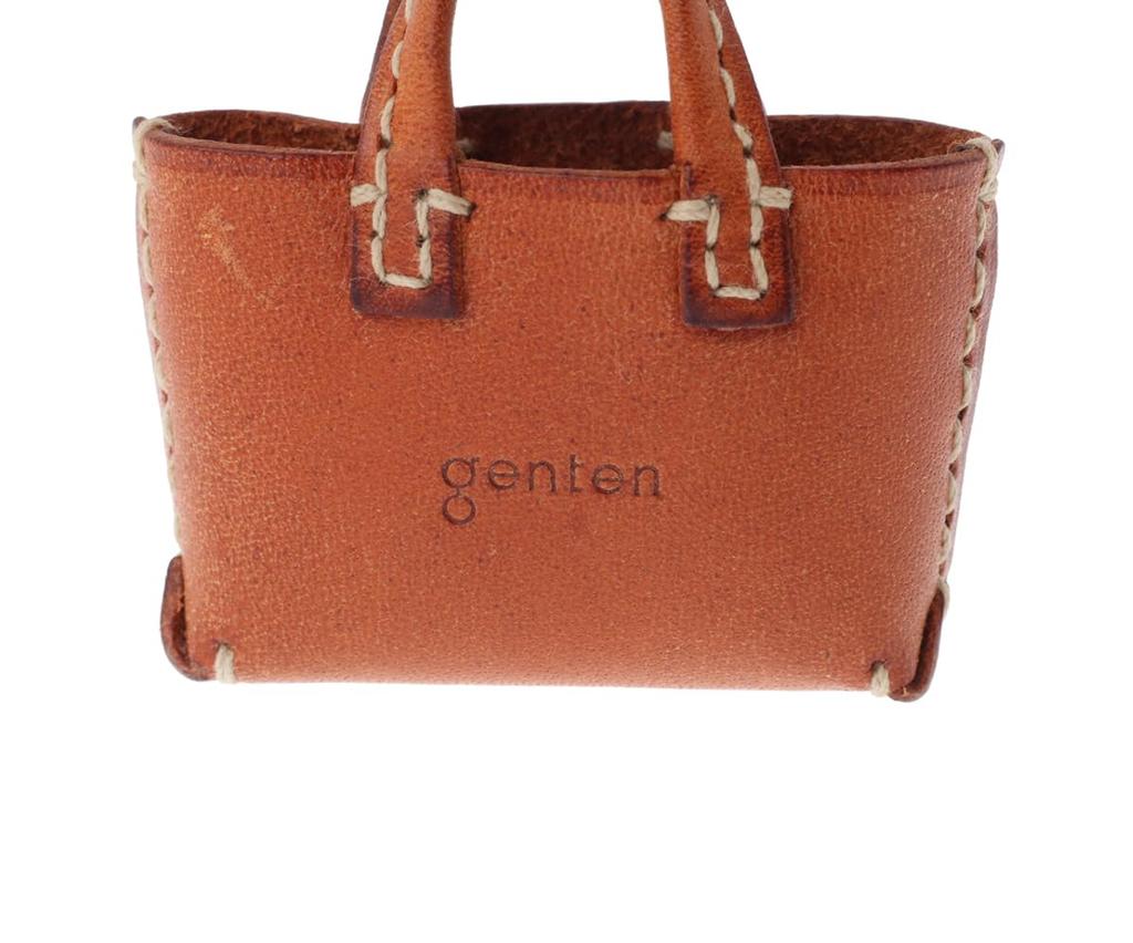 Genten Leather Charm for Amano Bag, Exciting Charm, Orange