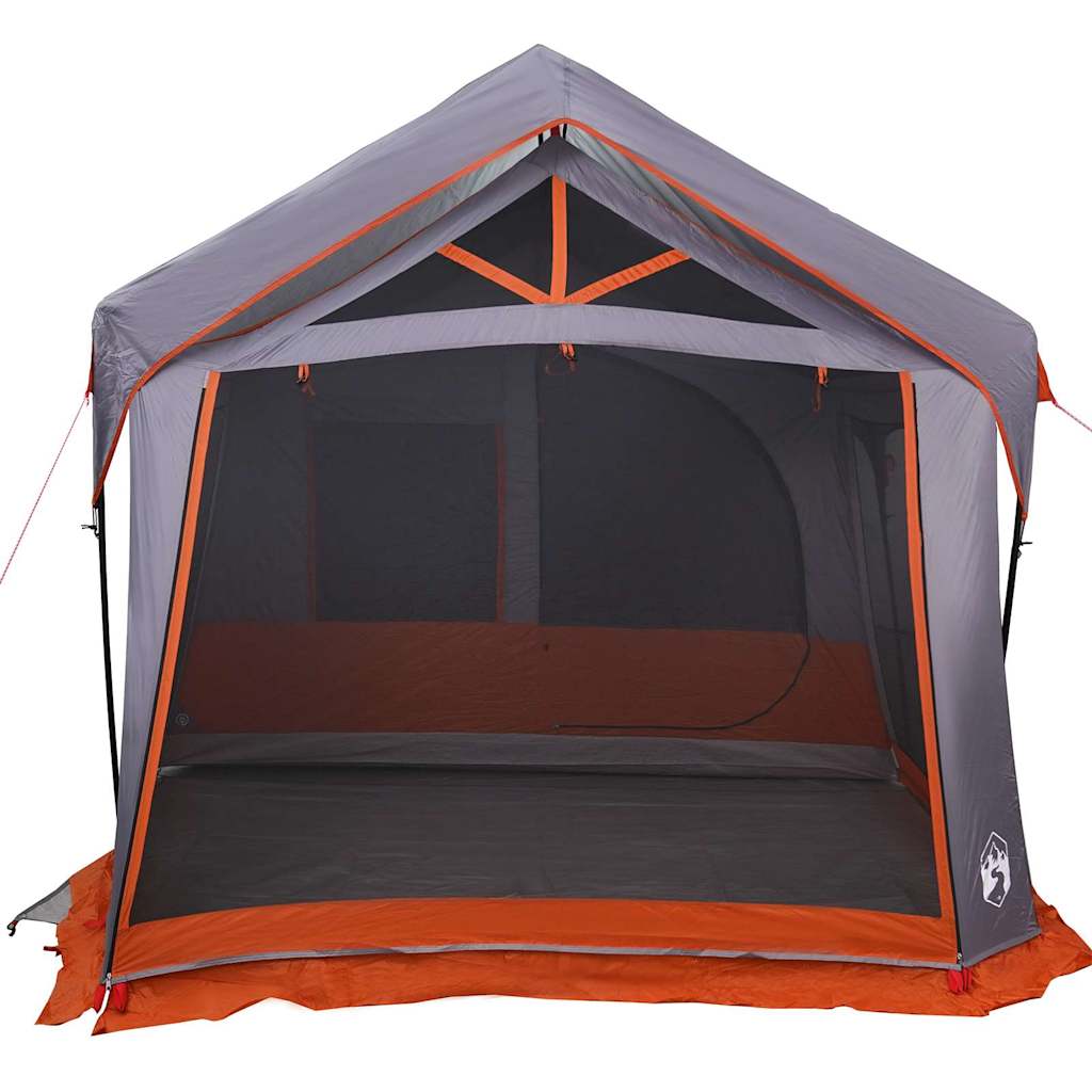 Family Tent Gray and Orange 620 X 322 X 240 Cm Polyester