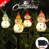 1pc LED Solar Lights, Outdoor Snowman Lights, Waterproof Garden Ground Plug Lights