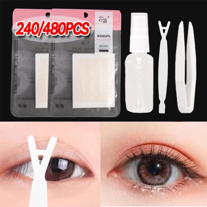 Mesh Lace Invisible Eyelid Tape Self Adhesive Breathable Waterproof Eye Lifting Stickers Natural Makeup Tool for Women Long Last