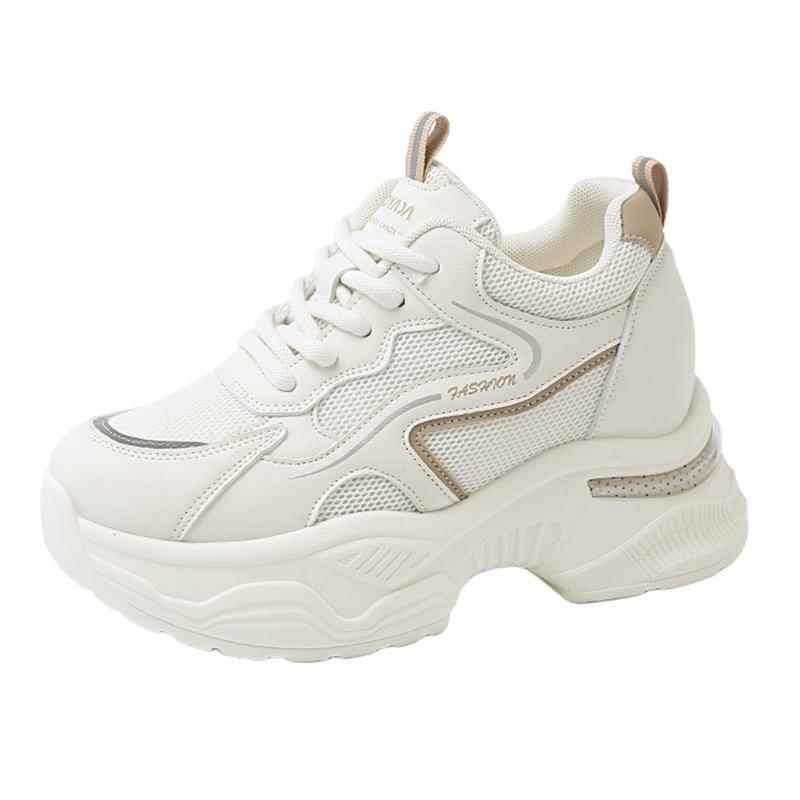 Fashion Chunky Platform Sneakers for Women Thick Bottom Non Slip Sports Shoes Woman 2025 Spring Autumn Fashion Breathable Dad Sneakers