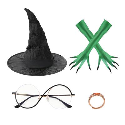 Halloween Hexe 4-teilig Festival Party Verkleidungs-Requisiten, Weihnachtsgeschenke für Freunde