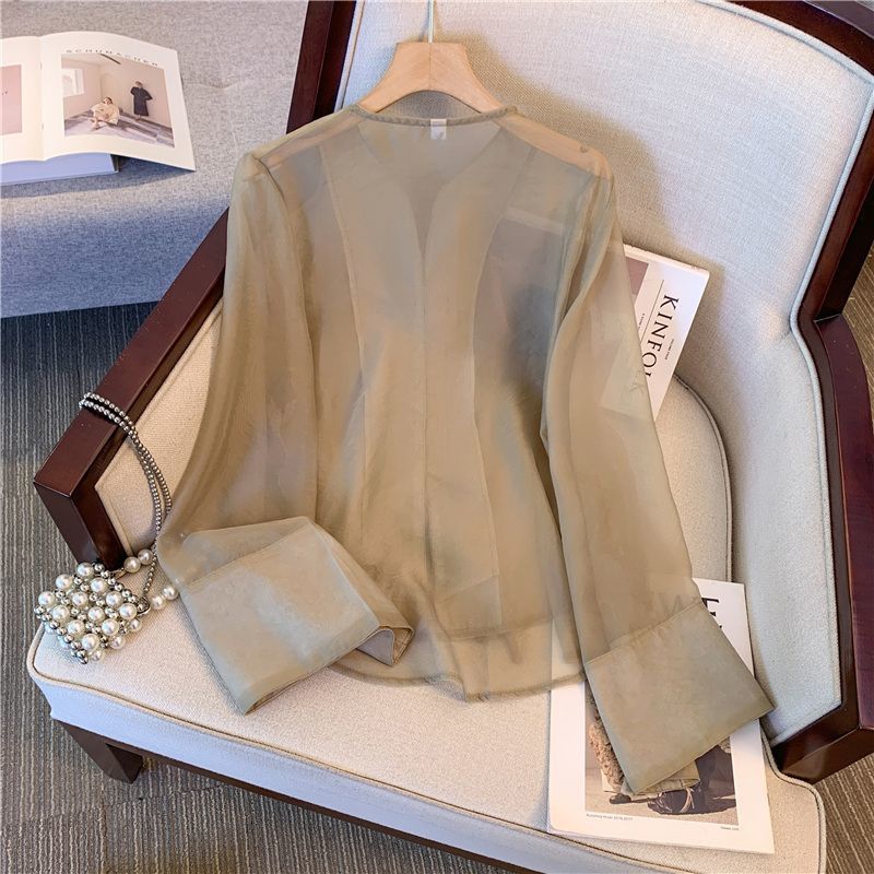 New Chinese Style Retro Simple Buckle Sun Protection Clothing Loose Breathable Top Temperament Jacket