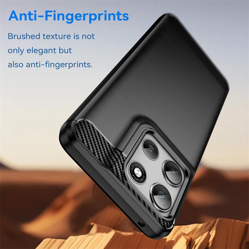For Cover Motorola Moto G56 Case For Moto G56 5G Shockproof Anti-knock Soft Silicone Carbon Fiber Back Case For Moto G56 Case