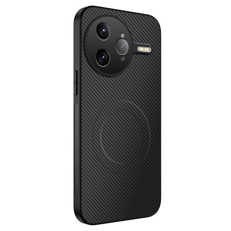 Carbon Fiber Magnetic Case For Xiaomi Poco F7 X7 Pro Ultra Thin Hard Matte Back Camera Protector Shockproof TPU Bumper Shell