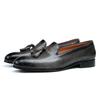 Herrenschuhe aus echtem Leder mit Quaste, zum Reinschlüpfen, Freizeitschuhe