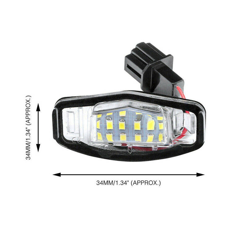 2pcs Car Led License Number Plate Lights Lamp 6000K White Accessories For Honda Accord Civic City MR-V Odyssey Acura MDX TSX