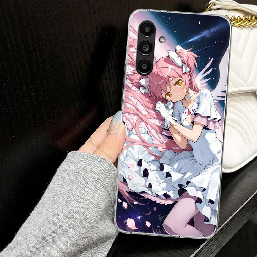 Madoka Magica Anime Case for Samsung A17 A16 A56 A36 A26 A15 A55 A35 A25 A14 A54 A34 A24 Phone Cover A13 A53 A33 A23 A05S A04S