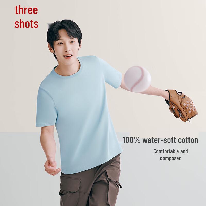 

Three-Gun Men s Pure Cotton Short Sleeve T-Shirt L