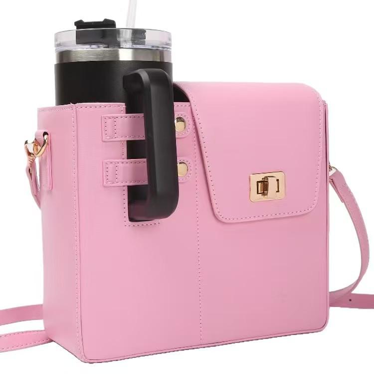 

Модная изолированная сумка-кроссбоди для напитков большой вместимости 24*10*20 розовый