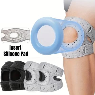 Mountaineering Knee Pads Running Silicone Patella Straps Knee Pads Professional Skipping Rope Hiking Support Knee Straps