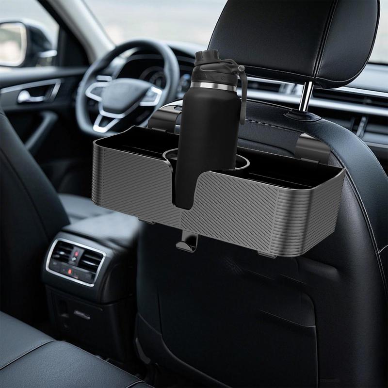 

Car Backseat Headrest Organizer Backseat Food Drink Storage Rack Car Headrest Organizer With Cup Holder & Hook For Travel GERMANY