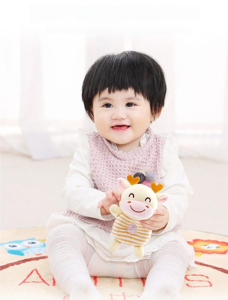 Newborn Baby Plush Stroller Toys Cartoon Animal Rattles Mobiles Hanging Bell Educational Hanging Toy Speelgoed