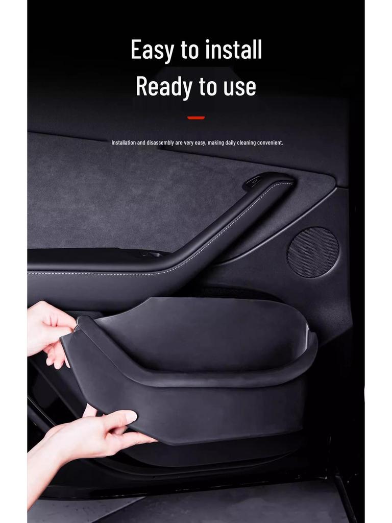 Tesla Model Y Door Slot Storage Box - TPE Full Wrap Four-Door Set