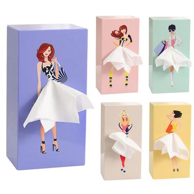 Cube Tissue Box Cover Creative Tissue Box Holder with Lid for Bathroom Multifunctional Interesting Napkin Holder with Stylish