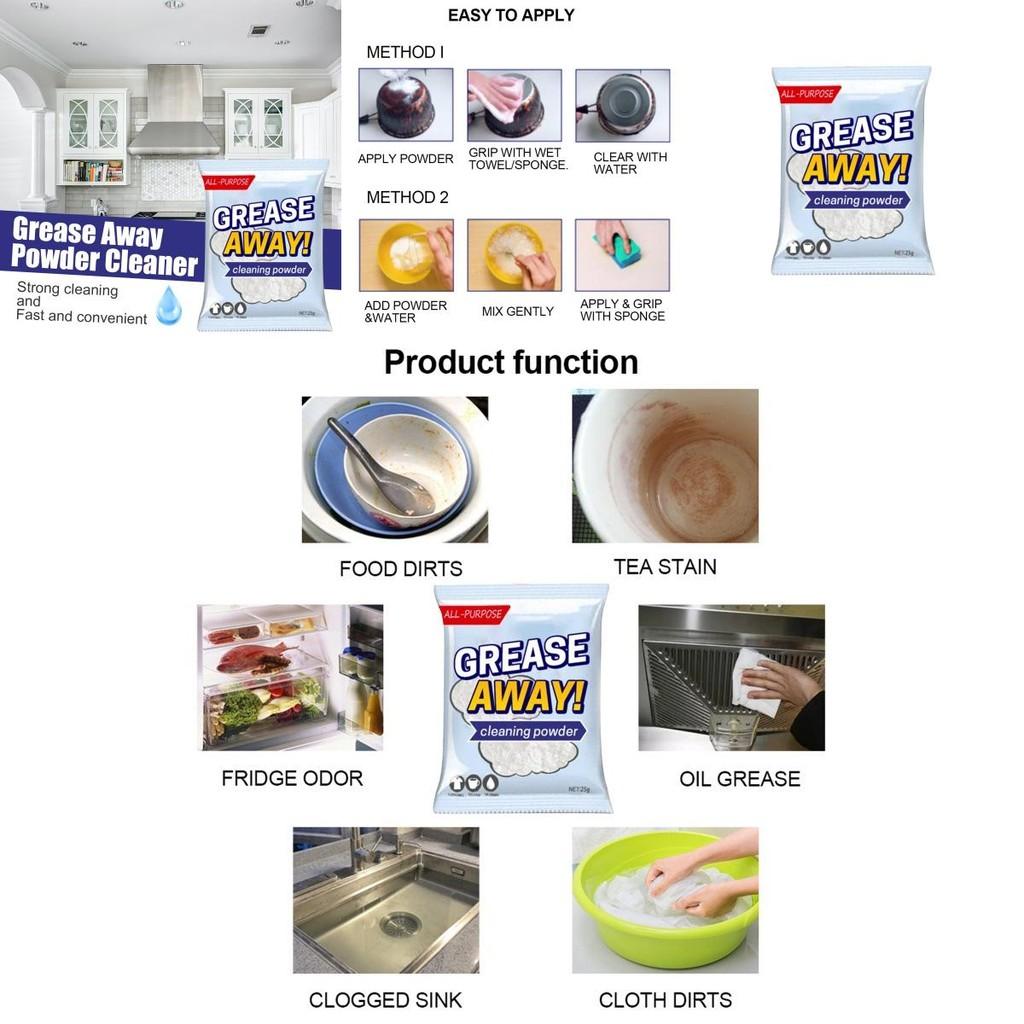 Stain Kitchen Effective Remover Powder For Grease And Dirt With Applications Versatile