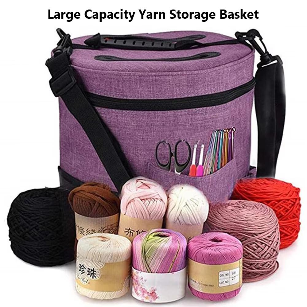 Haken und Nadeln Aufbewahrung Strickgarn Aufbewahrungstasche Tragbare Tragetasche für DIY Strickbegeisterte