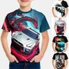 Vêtements pour enfants Fille T-shirt Manches Courtes Élégant Graphiques Course Automobile T-shirts Enfants Vêtements d'Été Décontracté Streetwear Vêtements pour Garçon Haut