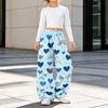 Fashionable Girls' Flannel Warm Loose Printed Pants