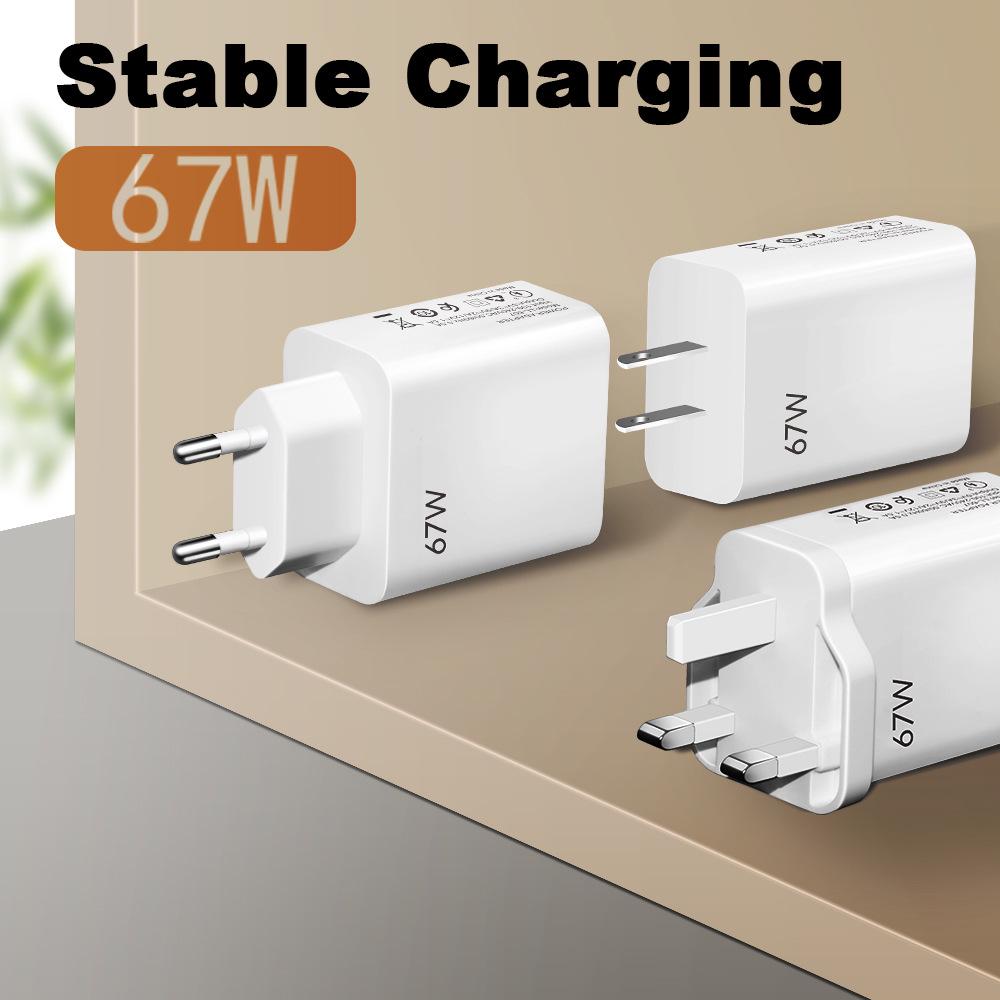 67W Rapid Charger with EU/US/UK Plug for Xiaomi 12/12 Pro