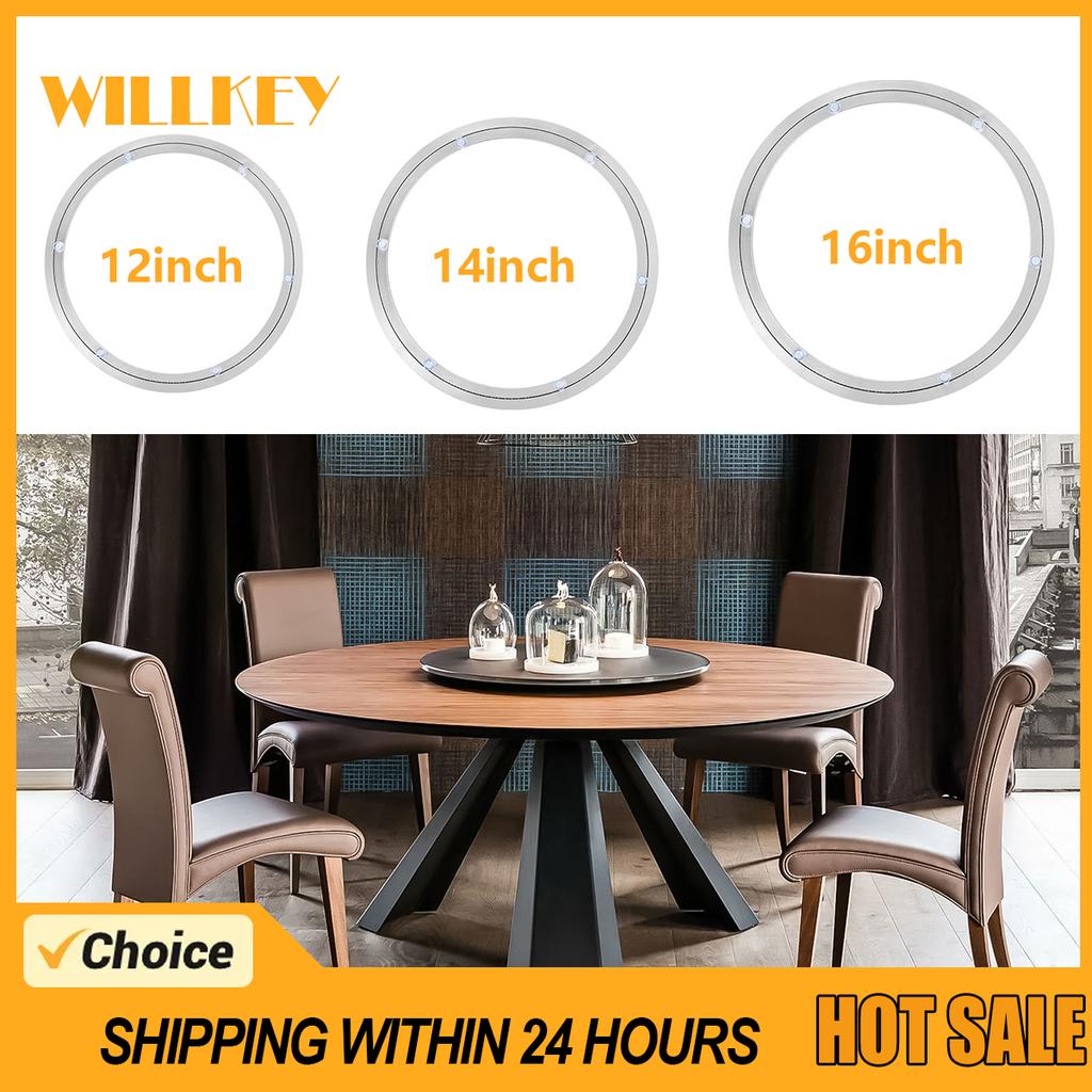 Metall-Drehtellerlager 12/14/16 Zoll Schwerlast-Drehlager Maximale Tragfähigkeit 110 kg Runder Esstisch Glatte Drehtellerplatte