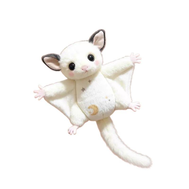 1cps Cute Sugar Glider Plush Toy Adorable Flying Lemur Stuffed Animal for Kids Gift and Home Decoration