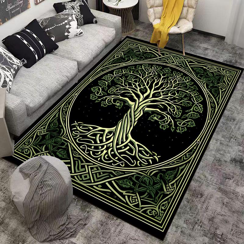 Unique Tree Design Rug for Home Decor Suitable for use as an anti-slip game mat for living room and bedroom sofas