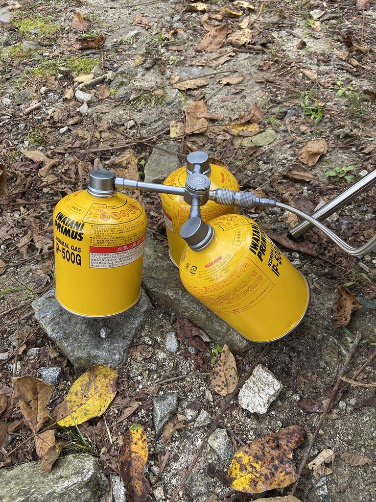 CAMPING MOON Gas Unit, Gas Station, OD Can Type, 3-Can Type, Vertical 2-Branch Gas Adapter Z32