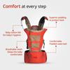 LuvLap Royal Hüftsitz Babytrage 4 Positionen Ergonomisches Design Verstellbare Träger Atmungsaktives Netz Für 6-24 Monate Orange