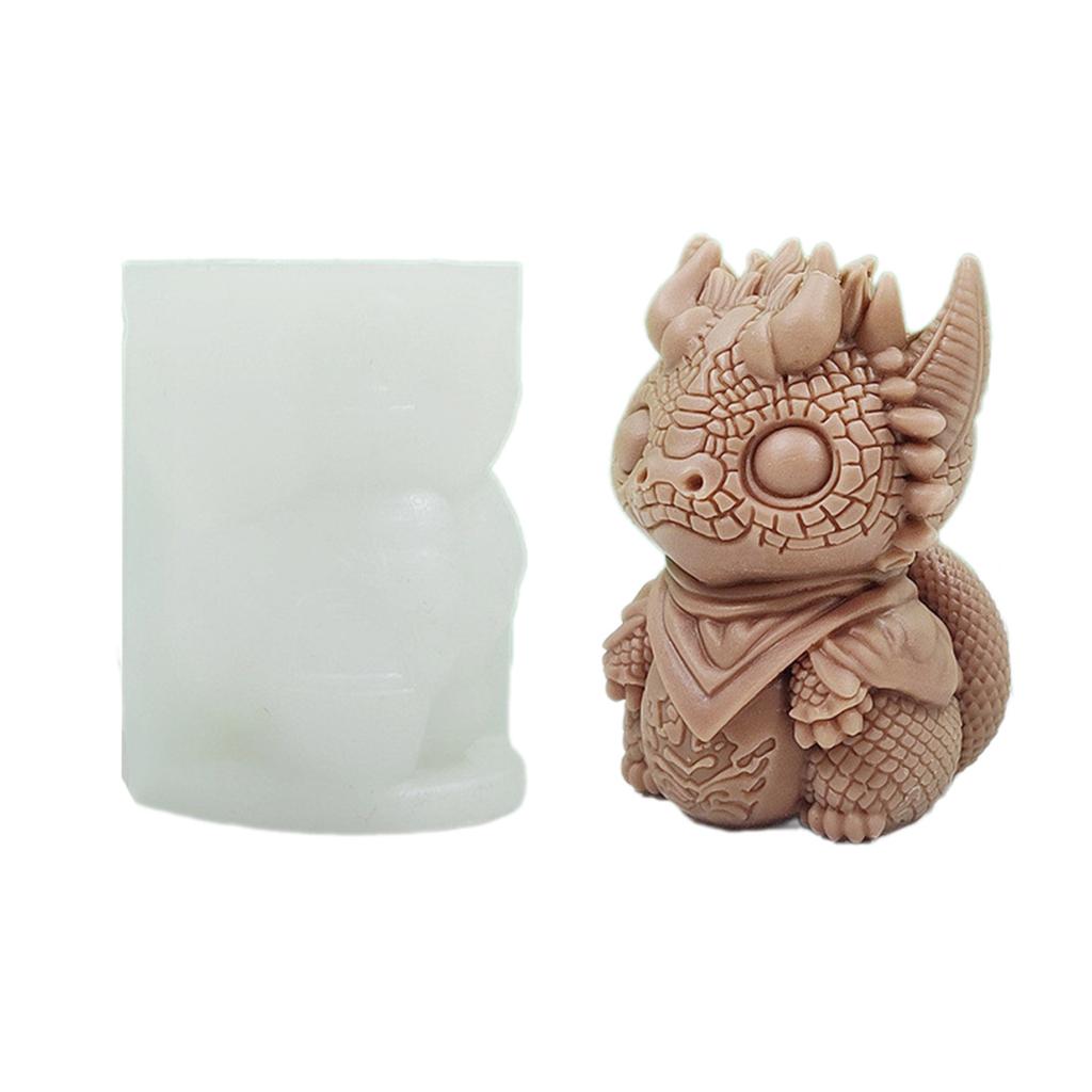 Cute Dragon Silicone Mould Resin Casting Molds Scented Candle Molds for Candle Making Plaster Soap Mold Desktop Decors