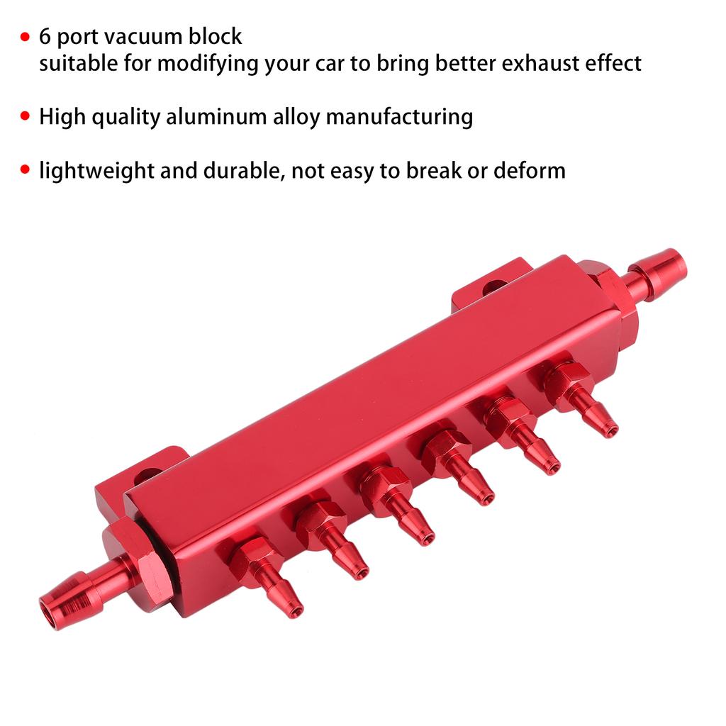 6 Port Vacuum Block Manifold Kit Fuel Gas Wastegate Boost