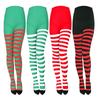 Women Christmas Striped Tights Full Length Tights Thigh High Stocking for Christmas Party Makeup Prom Decoration Cosplay Costume