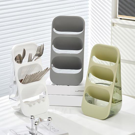 Organizator pe Niveluri pentru Pensule de Machiaj Organizator de Blat Capacitate Mare Design pe 3 Niveluri Organizator de Blat pentru Baie Birou