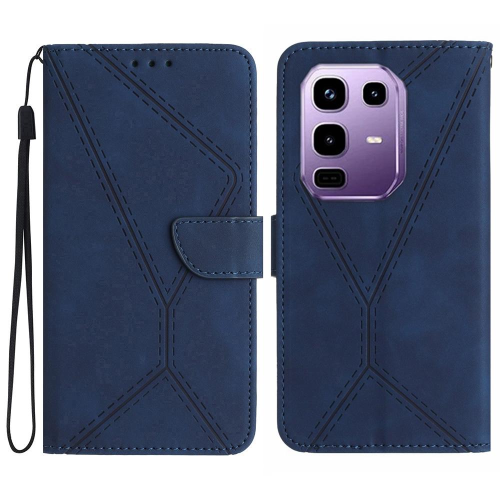 For Infinix Note 50 Pro 4G/50 4G Case Skin Touch Lines Imprinted PU Leather Flip Phone Cover