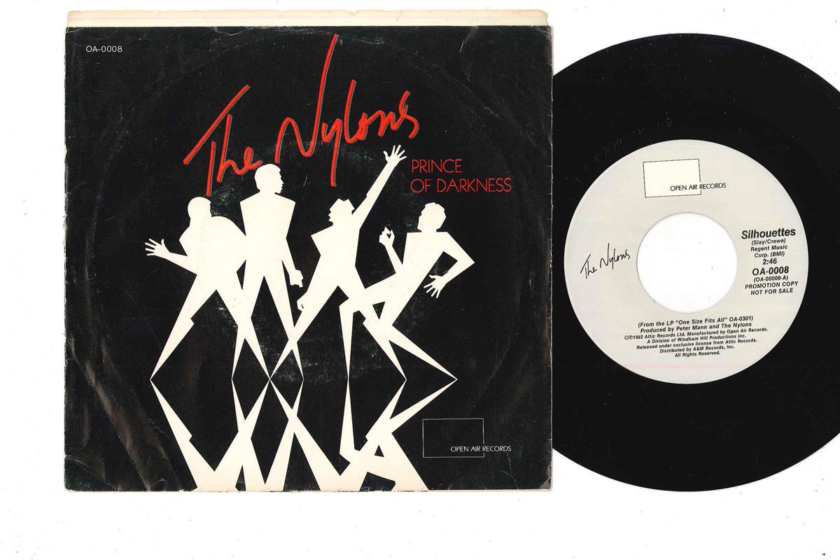 

7inch Record NYLONS - Silhouettes / Prince Of Darkness OA0008PROMO OPEN AIR 1982 US Rock Used
