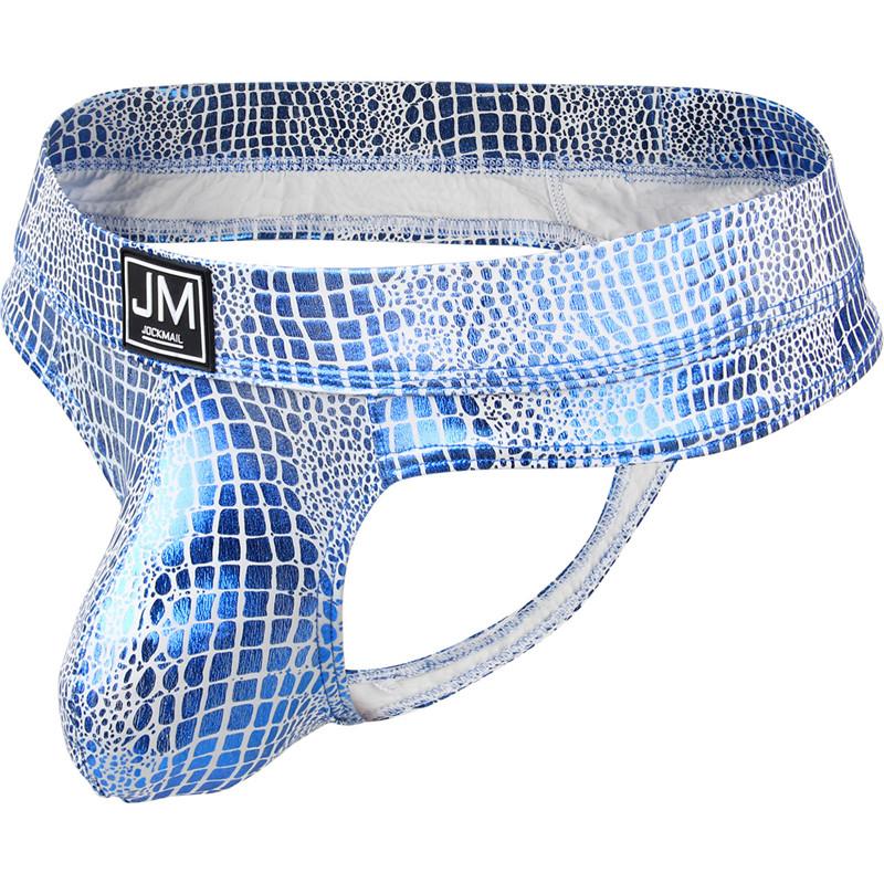 Tanga JOCKMAIL Mote Slangemønster Imitert Skinnmateriale, Lav Midje Sexy Herre Tanga Undertøy Klubb Party Daglig Casual Herre T-bakc Underbukser