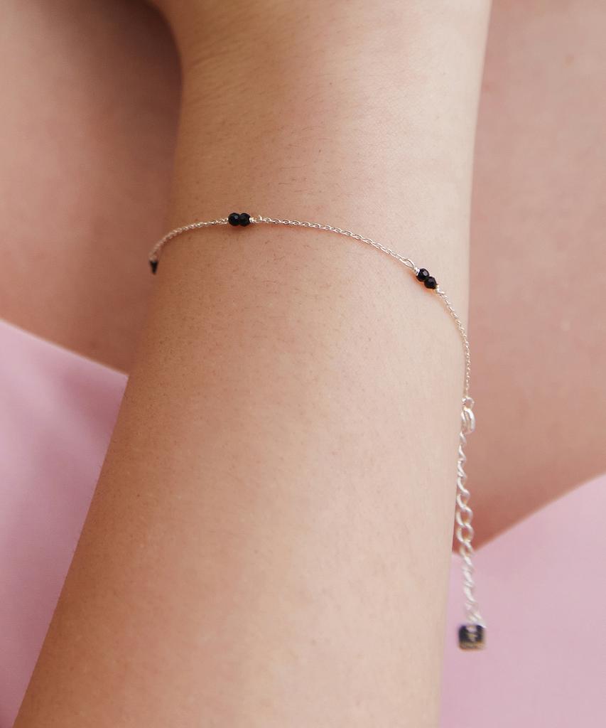 Tatiana (Silver 925) Berry Beads Link Chain Bracelet Br2185