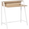 Schreibtisch Computertisch Home Office PC Laptop Workstation Ablagefach 84L x 45B cm Weiß und Eiche
