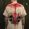Summer Vintage Horror Skull 3D Print T-Shirts Streetwear Men Fashion Oversized O-Neck Short Sleeved T Shirt Tees Tops Clothing