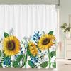 High Quality Colorful Flowers Plant Leaves Shower Curtains Waterproof Bathroom Curtain Bath Curtain With Hooks Shower Curtain