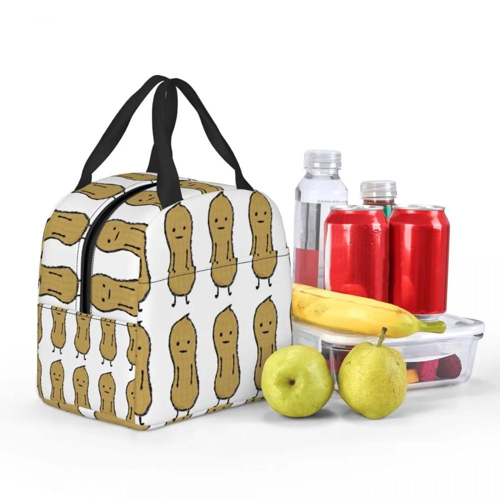 Peanut Insulated Lunch Bag for Women Kids Portable Food Boxes Thermal Lunch Box Tote