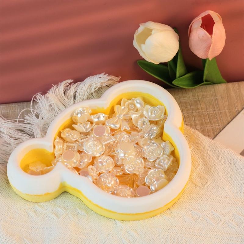 Durable Silicone Mold Resin Trays Making Moulds DIY Cloud/Plum Blossom Shape Dish Molds Storage Plate Casting Mould