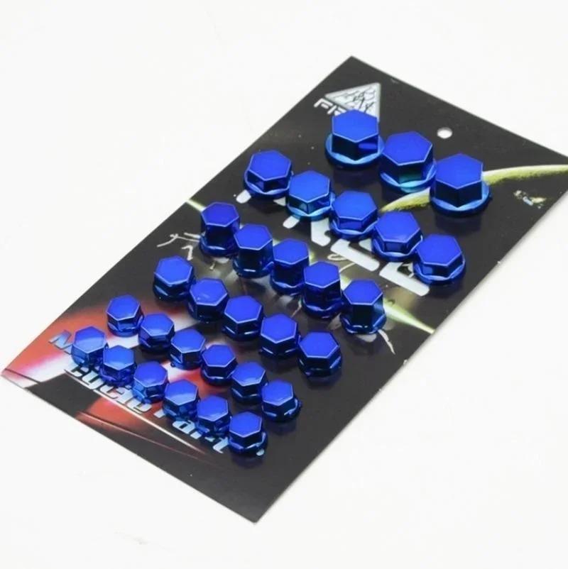 30Pcs/Set Motorcycle Screw, Motorcycle Screw Nut Cover Motorbike Screw Nut Cover Decoration