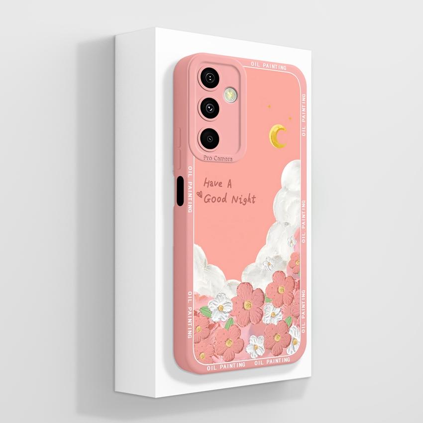 Husă Pentru Samsung M36 M55 M56 A25 A26 A17 F56 Husă Telefon Floare Pictură în Ulei Frumoasă Protecție Ecran Bară de Protecție Moale Husă Rezistentă la Praf Pentru Carcasă Samsung