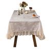Thickened Lace Tablecloth French Retro Ruffle Edge Dining Table Mat High-End Rectangular Tablecloth