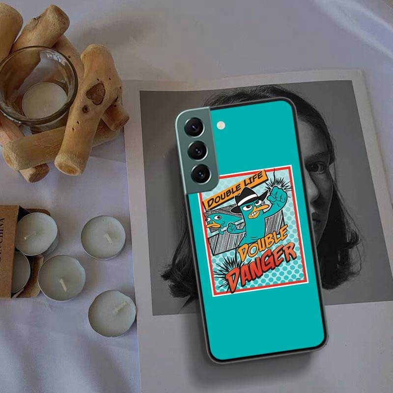 Cartoon Perry The Platypus Phone Case For Samsung Galaxy S22 S25 Ultra S21 S10 Plus S26 Edge S20 S23 S24 FE Cover Silicone S