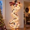 Weihnachts-Magie-Pfad Wandleuchte LED Leuchtende Weihnachtsszene Wanddeko Licht Weihnachtsmann Schlitten Rentier Hängende Dekoration für Party