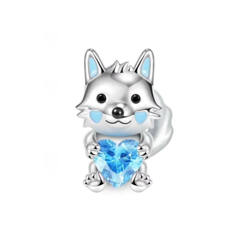 Copper Plated Animal Dog Cat Owl Glow At Night Charms Pendant Beads Fit Original Pandora Bracelet Women Jewelry